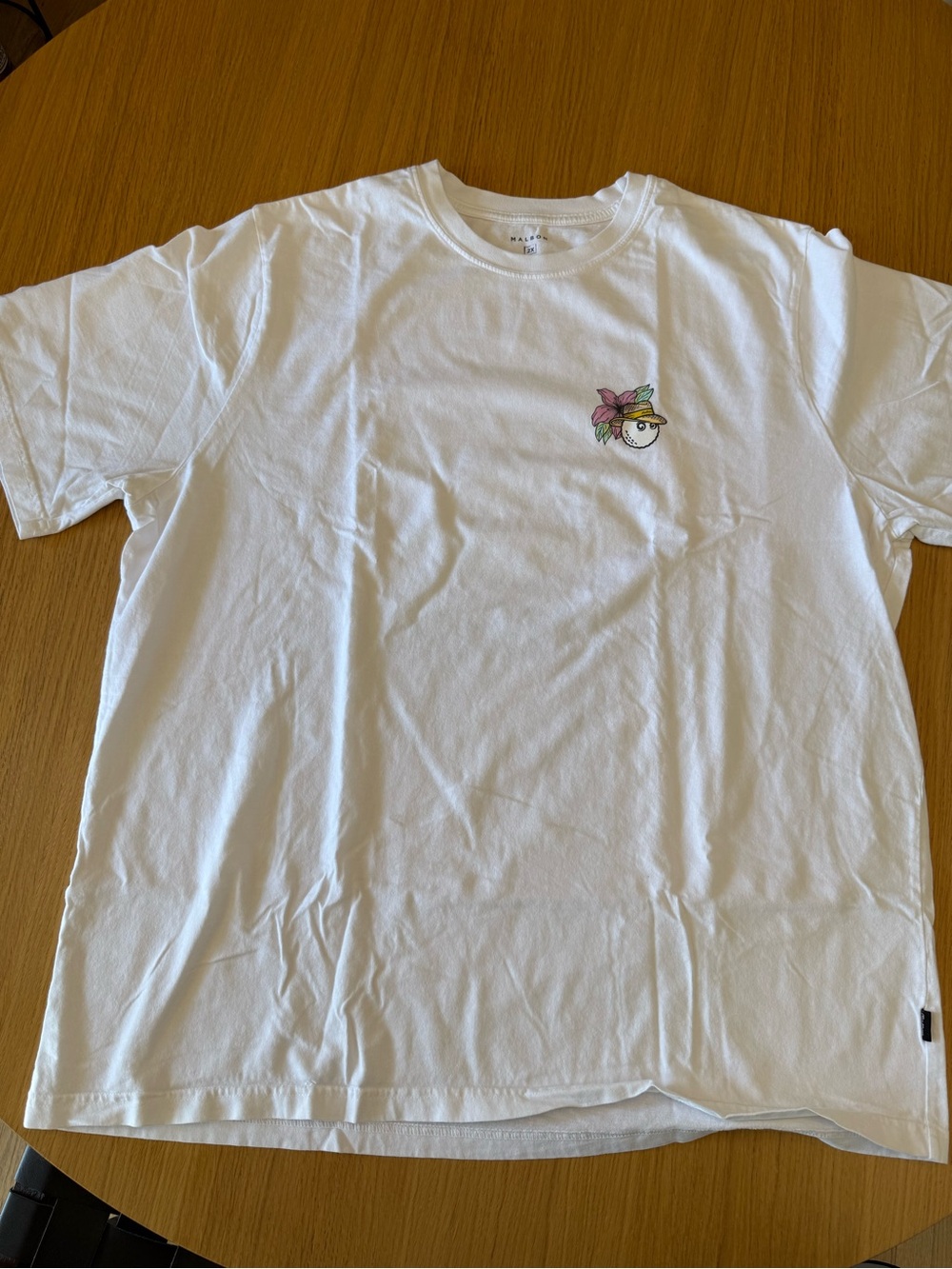 Malbon Golf White Surf Graphic Tee - Picture 2 of 3
